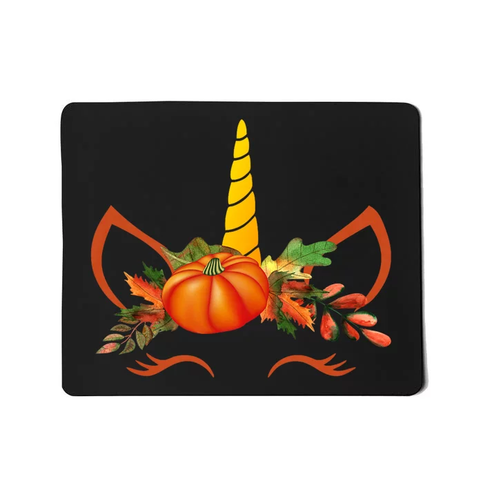 Cute Unicorn Pumpkin For Halloween Thanksgiving Mousepad