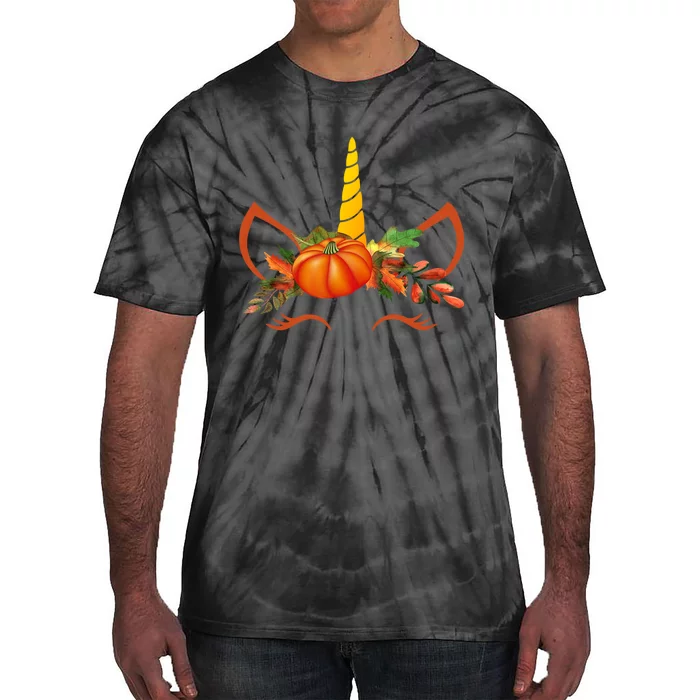 Cute Unicorn Pumpkin For Halloween Thanksgiving Tie-Dye T-Shirt