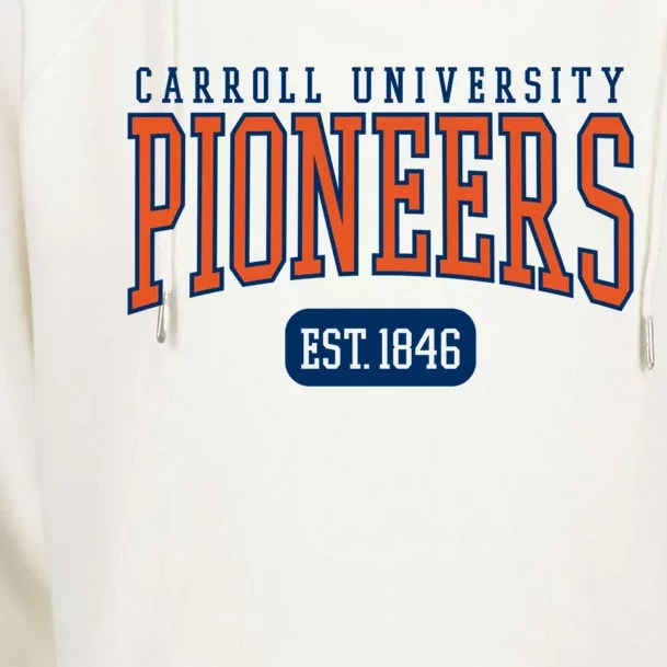 Carroll University Pioneers Est Date Meaningful Gift Womens Funnel Neck Pullover Hood