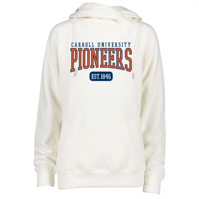 Carroll University Pioneers Est Date Meaningful Gift Womens Funnel Neck Pullover Hood