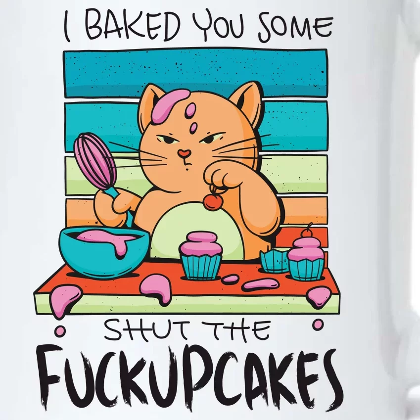 Cupcake Cat Bake You Fuckupcakes Black Color Changing Mug