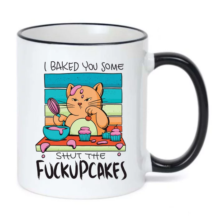 Cupcake Cat Bake You Fuckupcakes Black Color Changing Mug