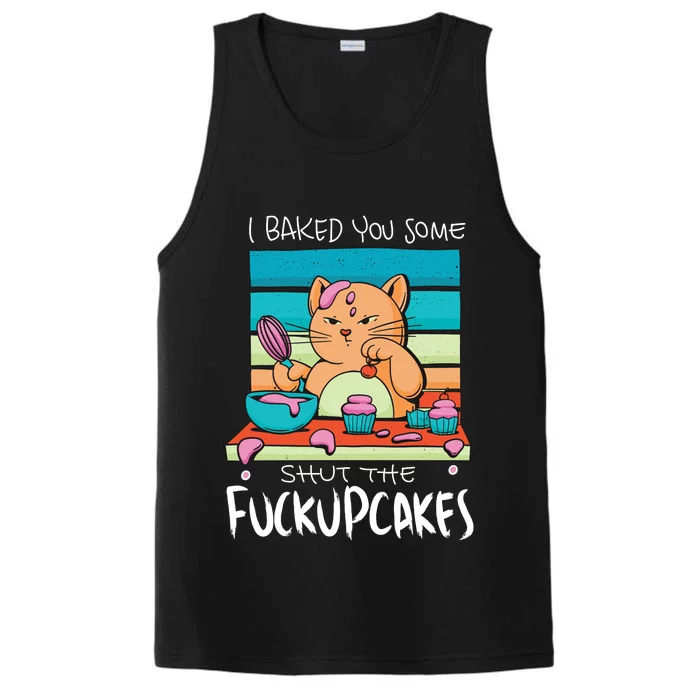 Cupcake Cat Bake You Fuckupcakes Performance Tank