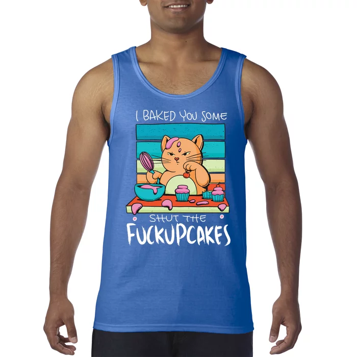 Cupcake Cat Bake You Fuckupcakes Tank Top