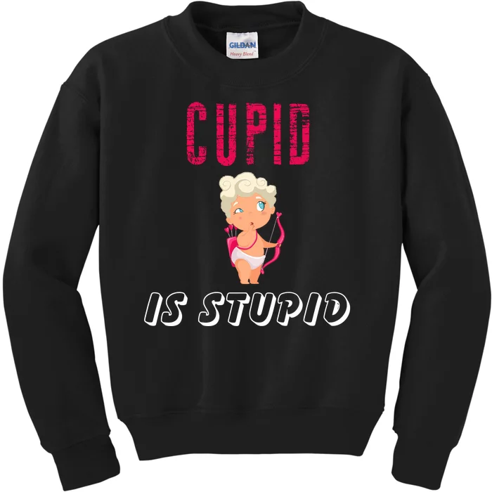 Cupid Is Stupid Kids Sweatshirt