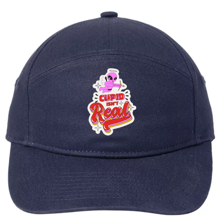 Cupid Isn't Real Funny Valentine's Day 7-Panel Snapback Hat