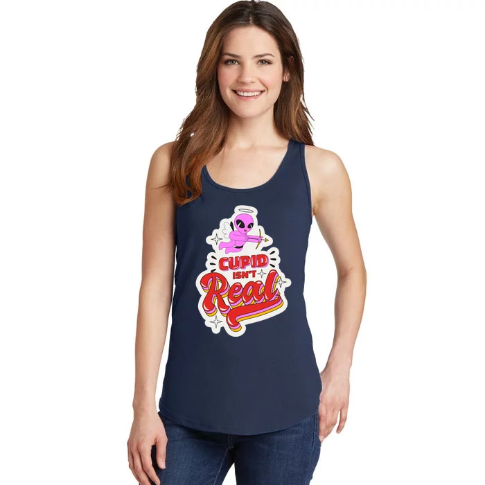 Cupid Isn't Real Funny Valentine's Day Ladies Essential Tank