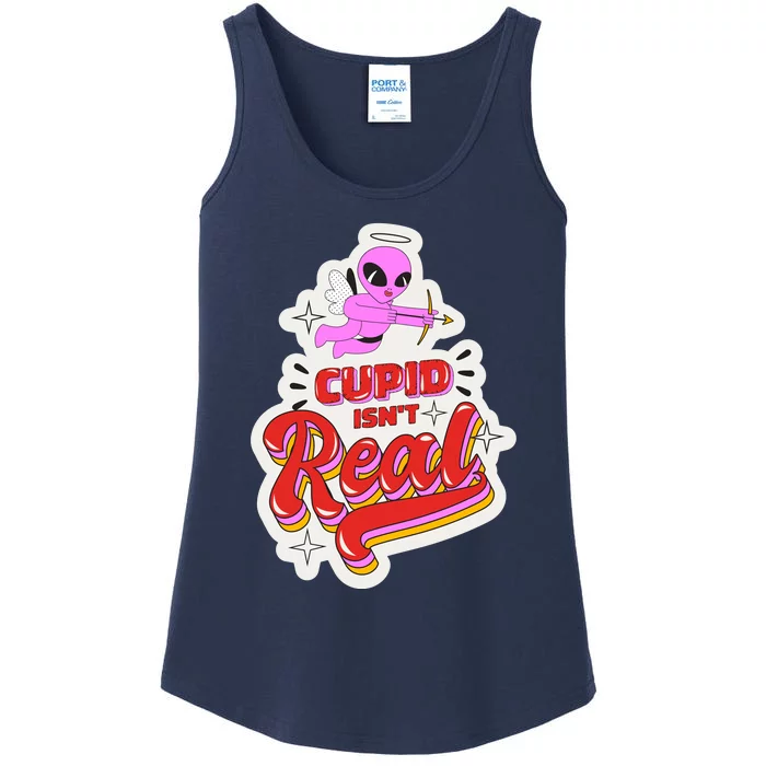 Cupid Isn't Real Funny Valentine's Day Ladies Essential Tank