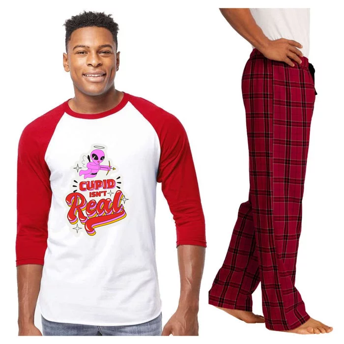 Cupid Isn't Real Funny Valentine's Day Raglan Sleeve Pajama Set