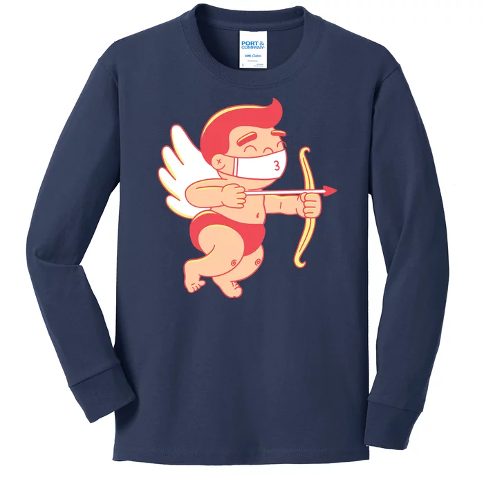 Cupid Quarantine Mask Kids Long Sleeve Shirt