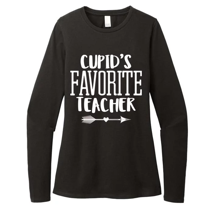 Cupid's Favorite Teacher Womens CVC Long Sleeve Shirt