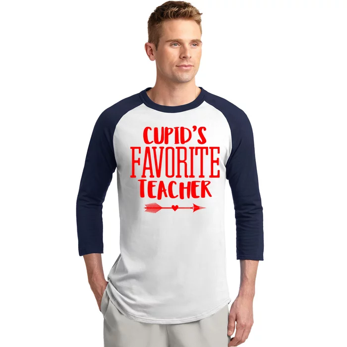 Cupid's Favorite Teacher Baseball Sleeve Shirt