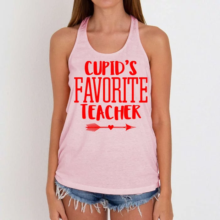 Cupid's Favorite Teacher Women's Knotted Racerback Tank