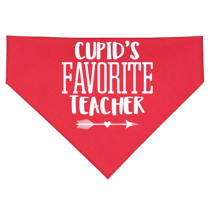 Cupid's Favorite Teacher USA-Made Doggie Bandana