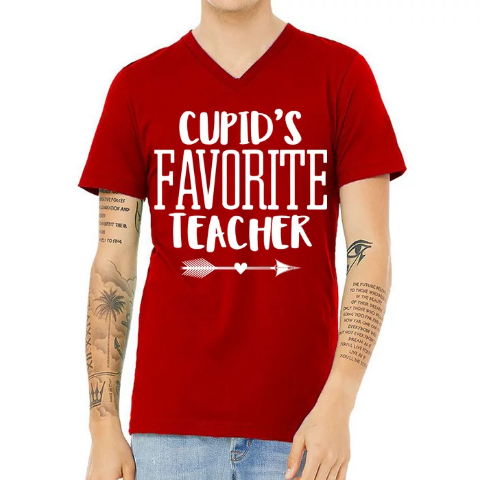 Cupid's Favorite Teacher V-Neck T-Shirt