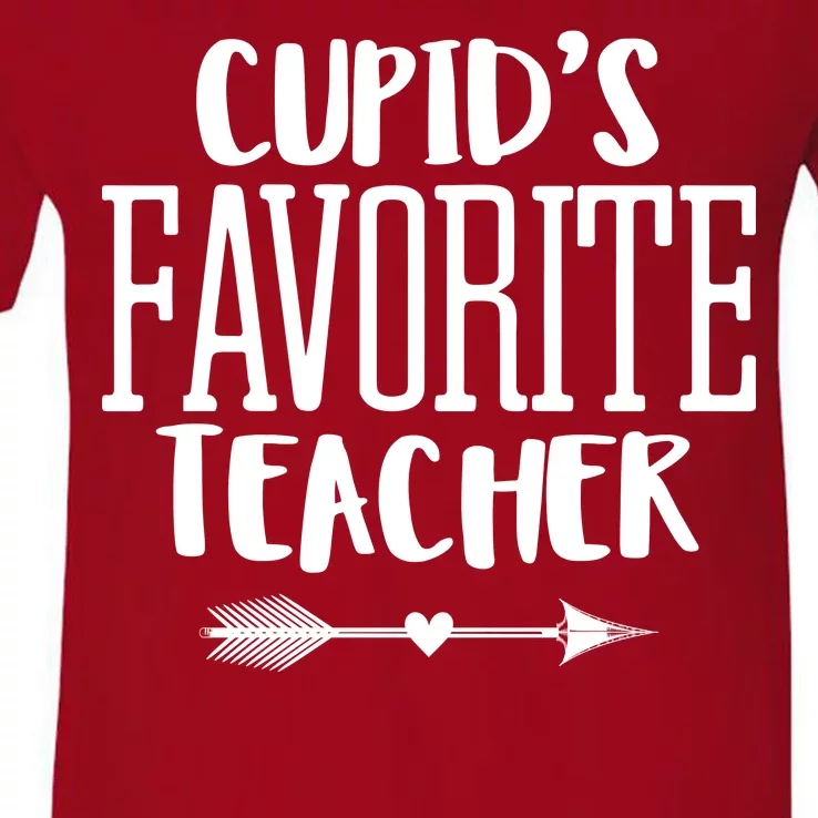 Cupid's Favorite Teacher V-Neck T-Shirt