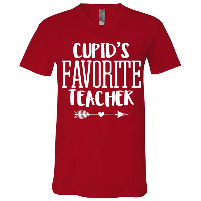 Cupid's Favorite Teacher V-Neck T-Shirt