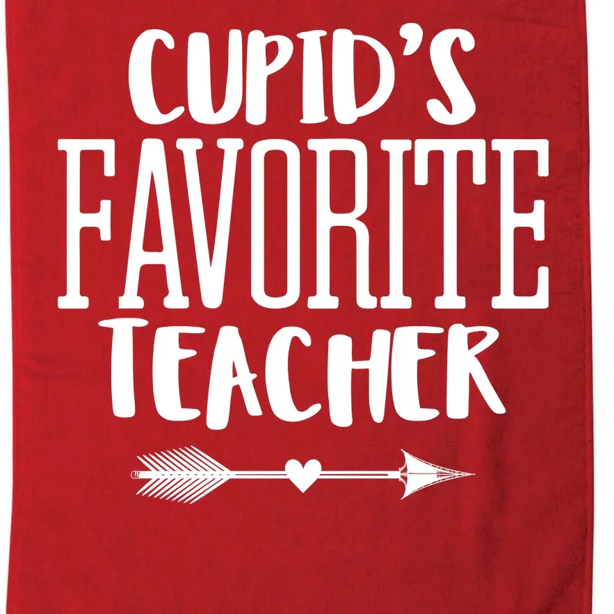 Cupid's Favorite Teacher Platinum Collection Golf Towel