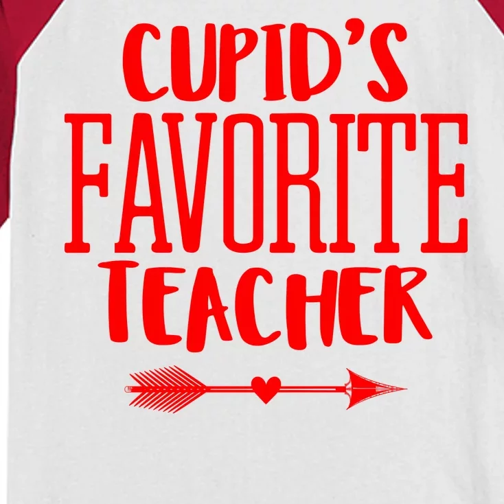 Cupid's Favorite Teacher Kids Colorblock Raglan Jersey