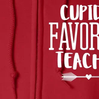 Cupid's Favorite Teacher Full Zip Hoodie