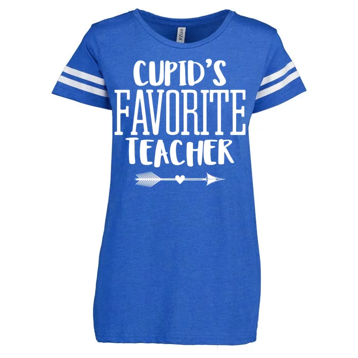 Cupid's Favorite Teacher Enza Ladies Jersey Football T-Shirt