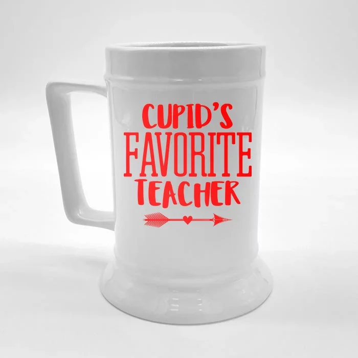 Cupid's Favorite Teacher Front & Back Beer Stein