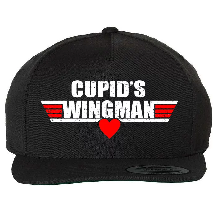 Cupid's Wingman Valentine's Day Wool Snapback Cap