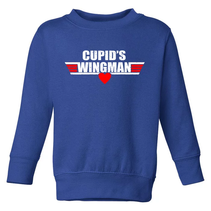 Cupid's Wingman Valentine's Day Toddler Sweatshirt