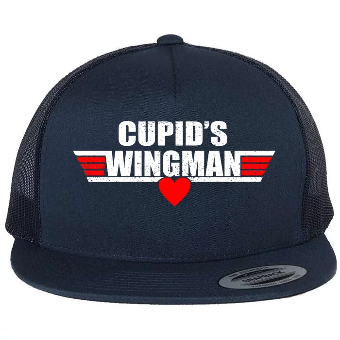 Cupid's Wingman Valentine's Day Flat Bill Trucker Hat