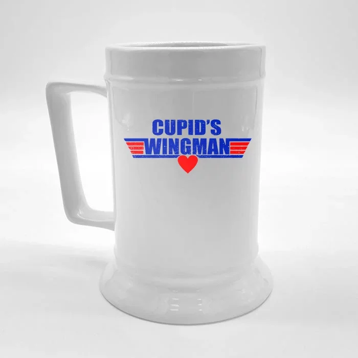 Cupid's Wingman Valentine's Day Front & Back Beer Stein