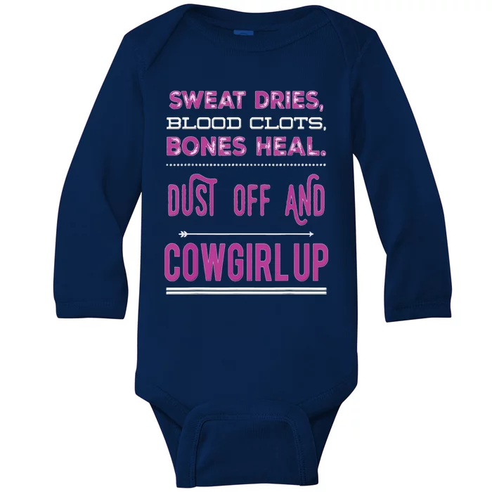 Cowgirl Up Rodeo Horse Lover For Women Baby Long Sleeve Bodysuit