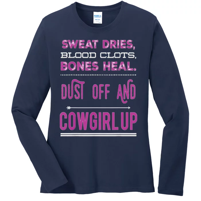 Cowgirl Up Rodeo Horse Lover For Women Ladies Long Sleeve Shirt