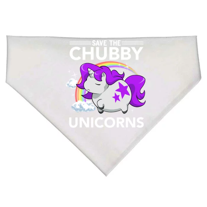 Chubby Unicorn Rhinoceros Save The Chubby Unicorns Fat Rhino Gift USA-Made Doggie Bandana