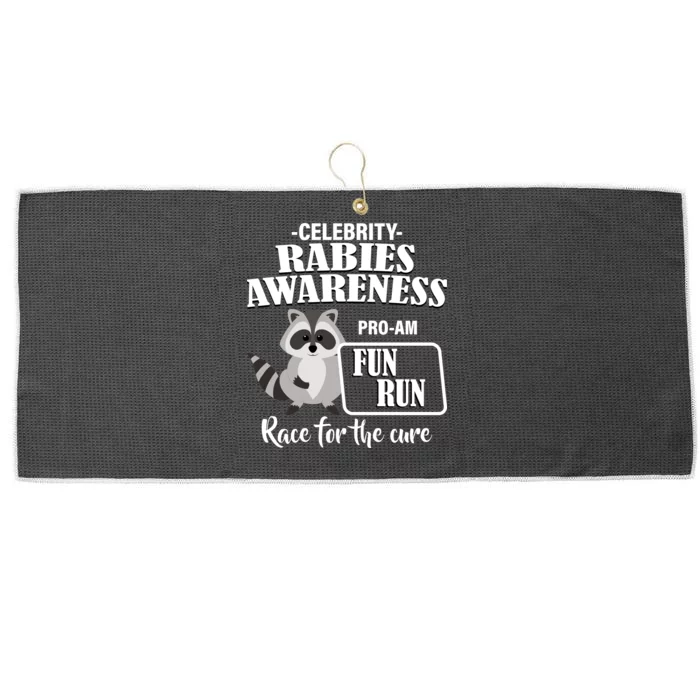 Cure For Rabies Fun Run Large Microfiber Waffle Golf Towel