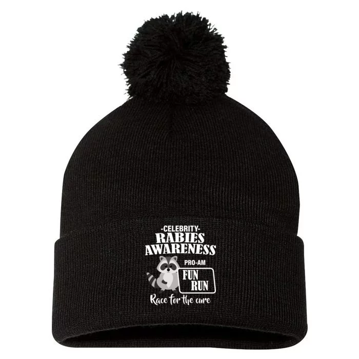 Cure For Rabies Fun Run Pom Pom 12in Knit Beanie