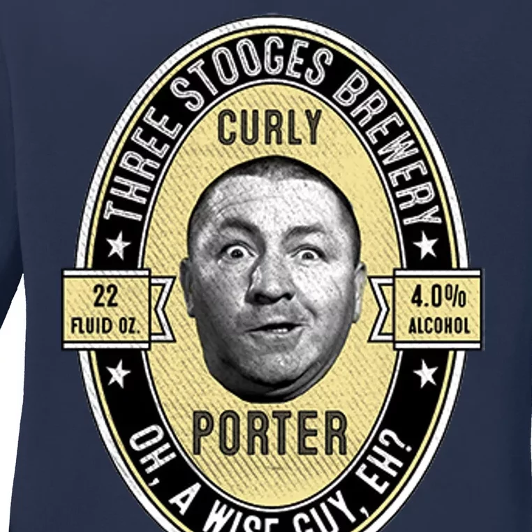 Curly Porter Three Stooges Ladies Long Sleeve Shirt