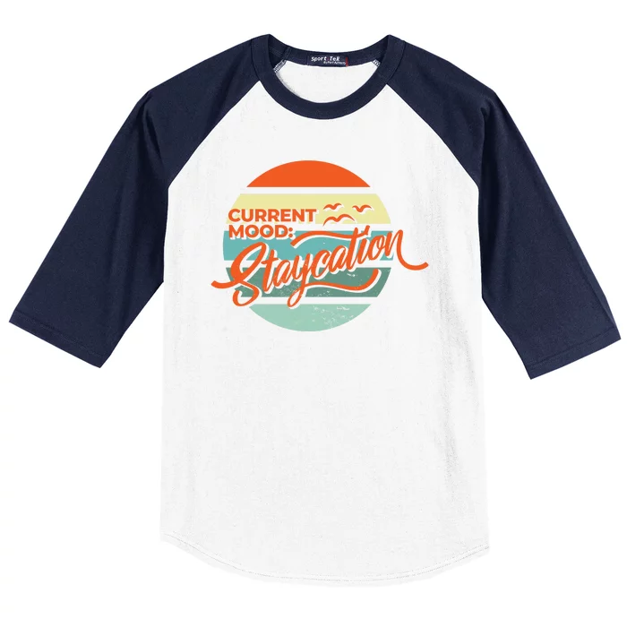 Current Mood Staycation Baseball Sleeve Shirt