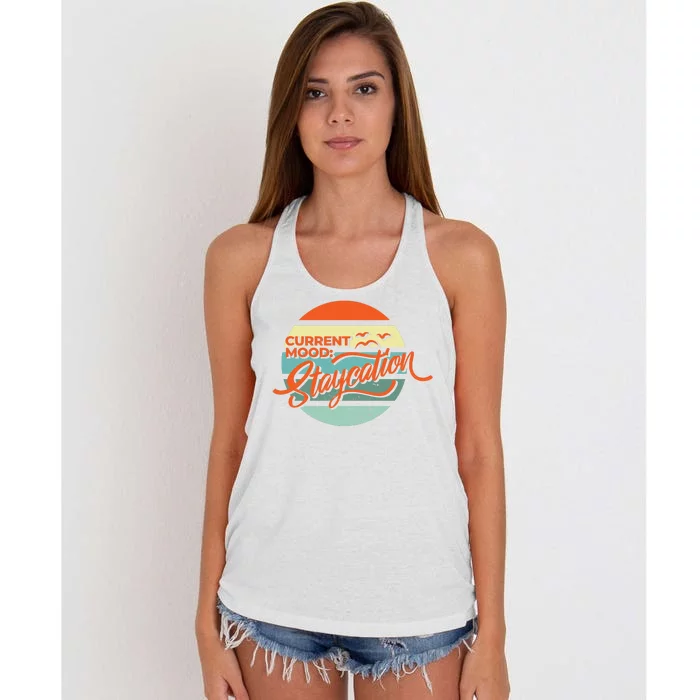 Current Mood Staycation Women's Knotted Racerback Tank