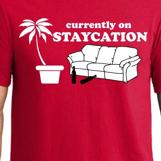 Currently On Staycation Funny Vacation Pajama Set