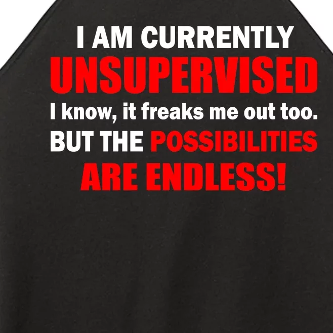 Currently Unsupervised Possibilities Are Endless Women’s Perfect Tri Rocker Tank