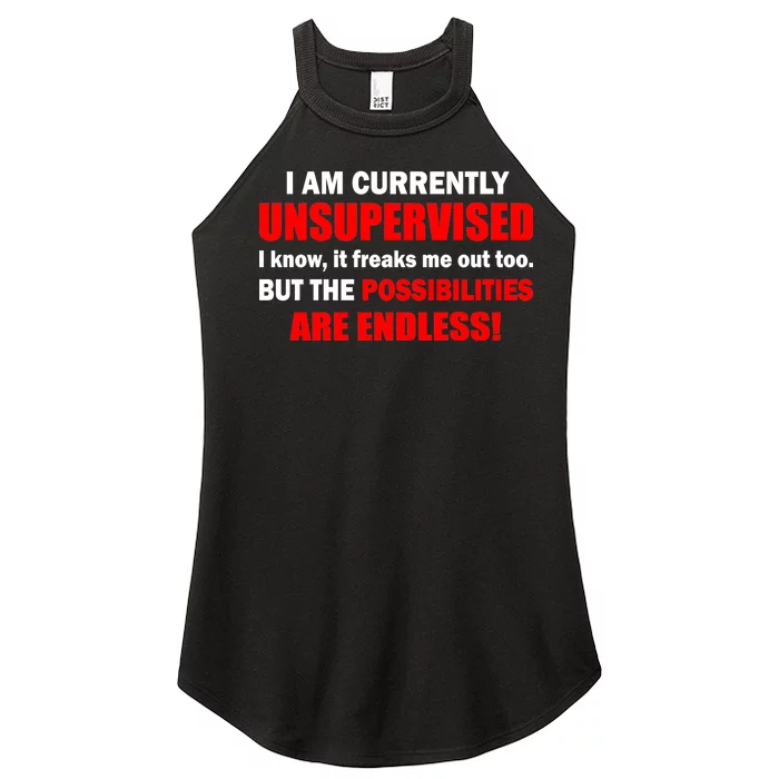 Currently Unsupervised Possibilities Are Endless Women’s Perfect Tri Rocker Tank