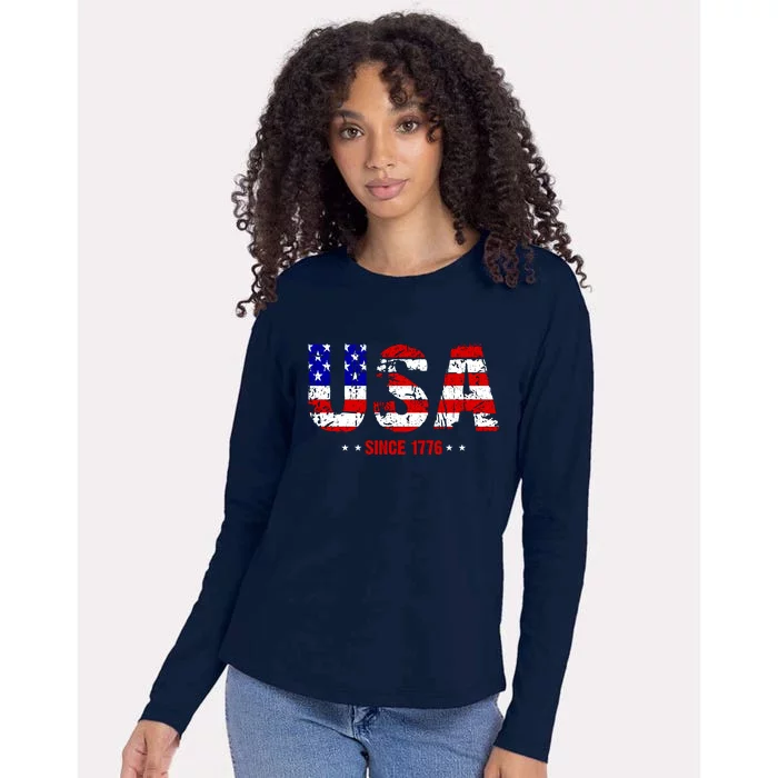 Chill Usa Since 1776 Womens Cotton Relaxed Long Sleeve T-Shirt