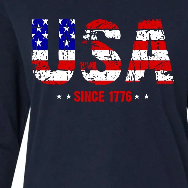 Chill Usa Since 1776 Womens Cotton Relaxed Long Sleeve T-Shirt