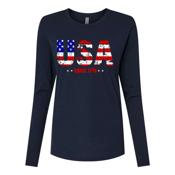 Chill Usa Since 1776 Womens Cotton Relaxed Long Sleeve T-Shirt