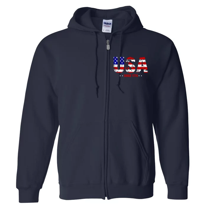 Chill Usa Since 1776 Full Zip Hoodie