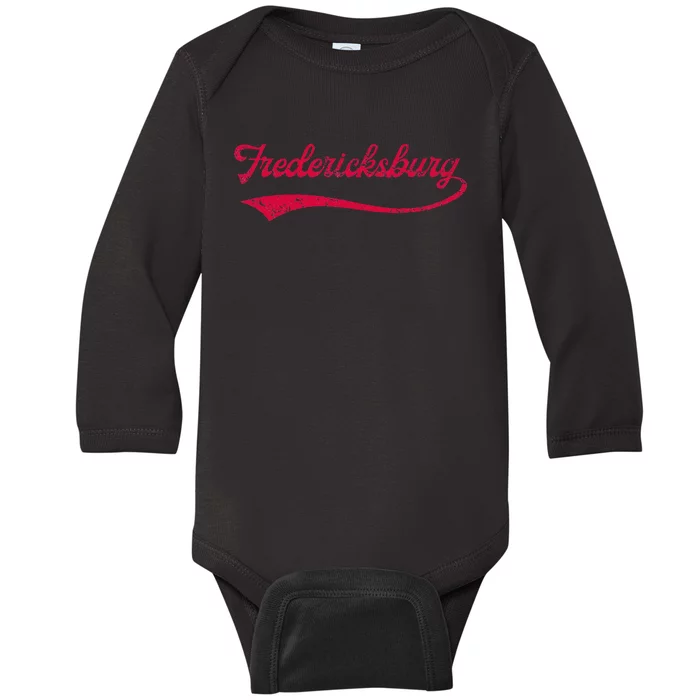 College University Style Fredericksburg National Baseball Baby Long Sleeve Bodysuit