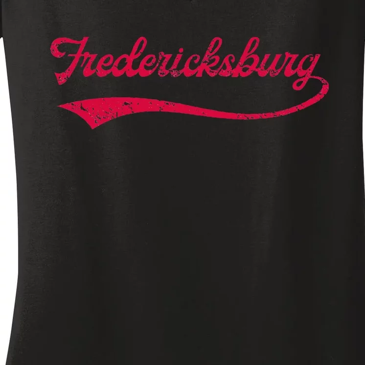 College University Style Fredericksburg National Baseball Women's V-Neck T-Shirt