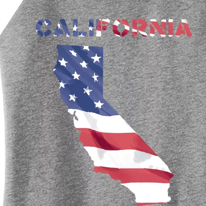 California United States America Patriotic Usa Flag Pride Gift Women’s Perfect Tri Rocker Tank