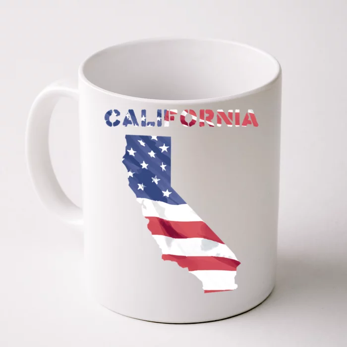 California United States America Patriotic Usa Flag Pride Gift Front & Back Coffee Mug