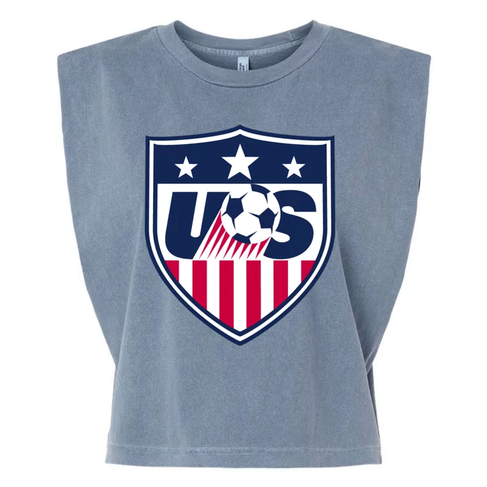 Cool Usa Soccer Team Jersey Garment-Dyed Women's Muscle Tee